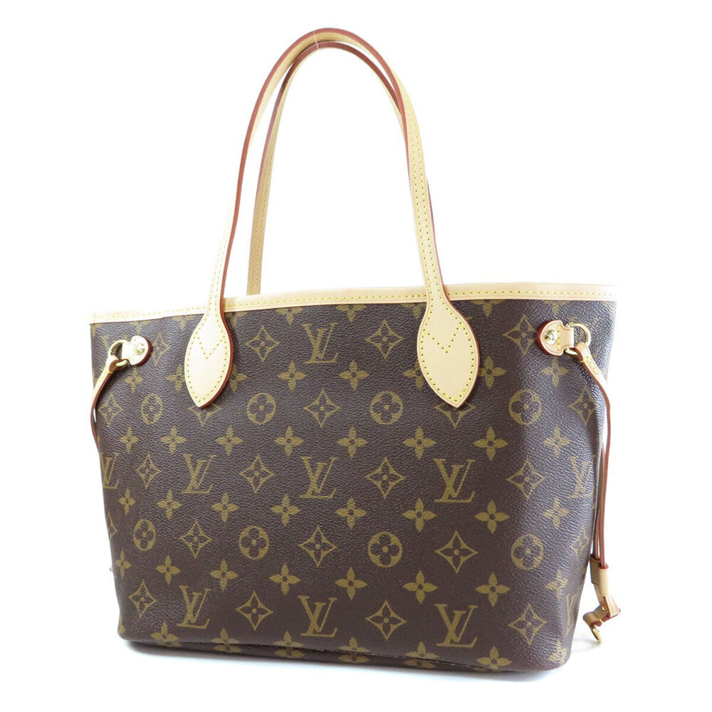 Louis Vuitton Neverfull Canvas Tote Monogram Bag Brown